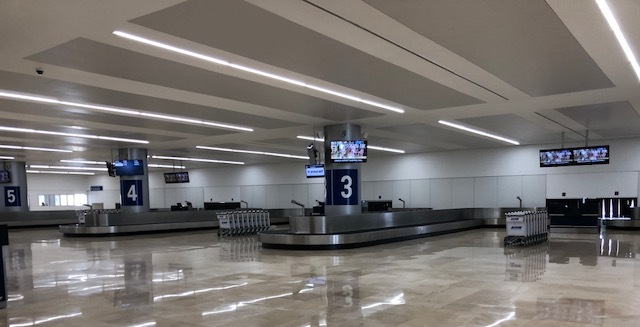 Luggage claim area at Cancun Airport