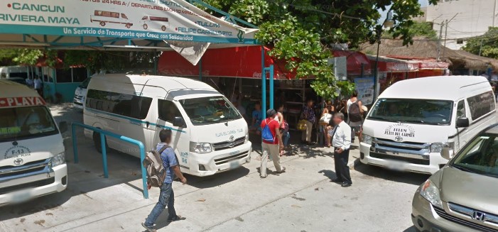 Playa del Carmen — Tulum public vans station