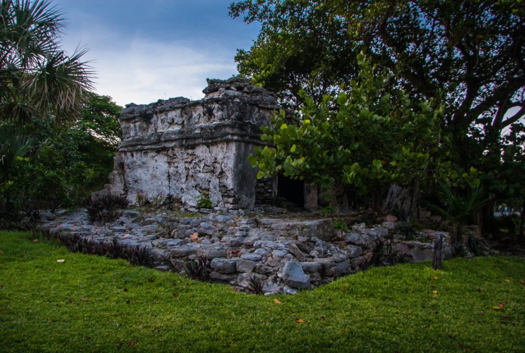 Ruins at Xaman Ha site, Mexico