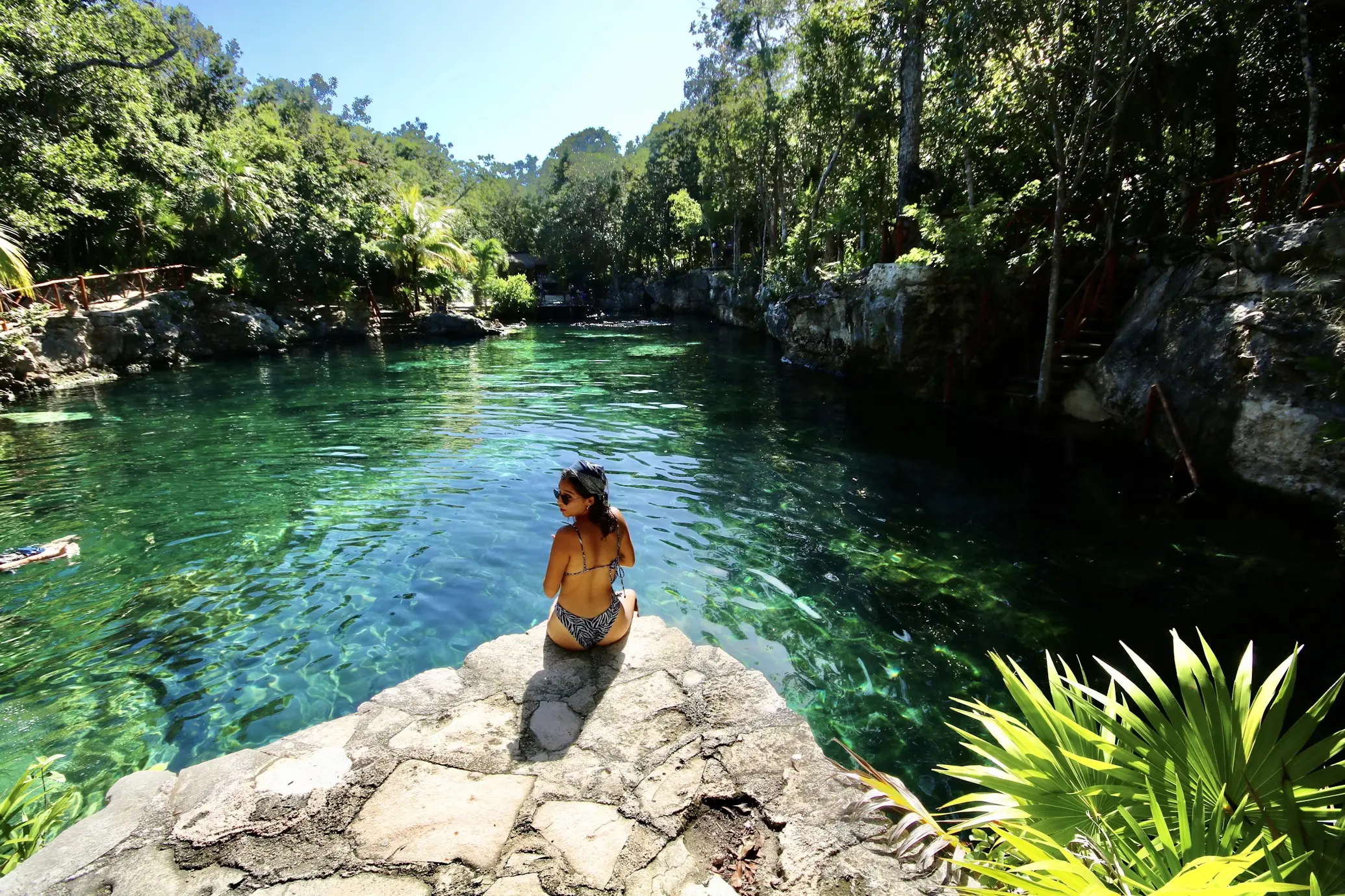Cenote like one of the Playa del Carmen attractions for solo travelers