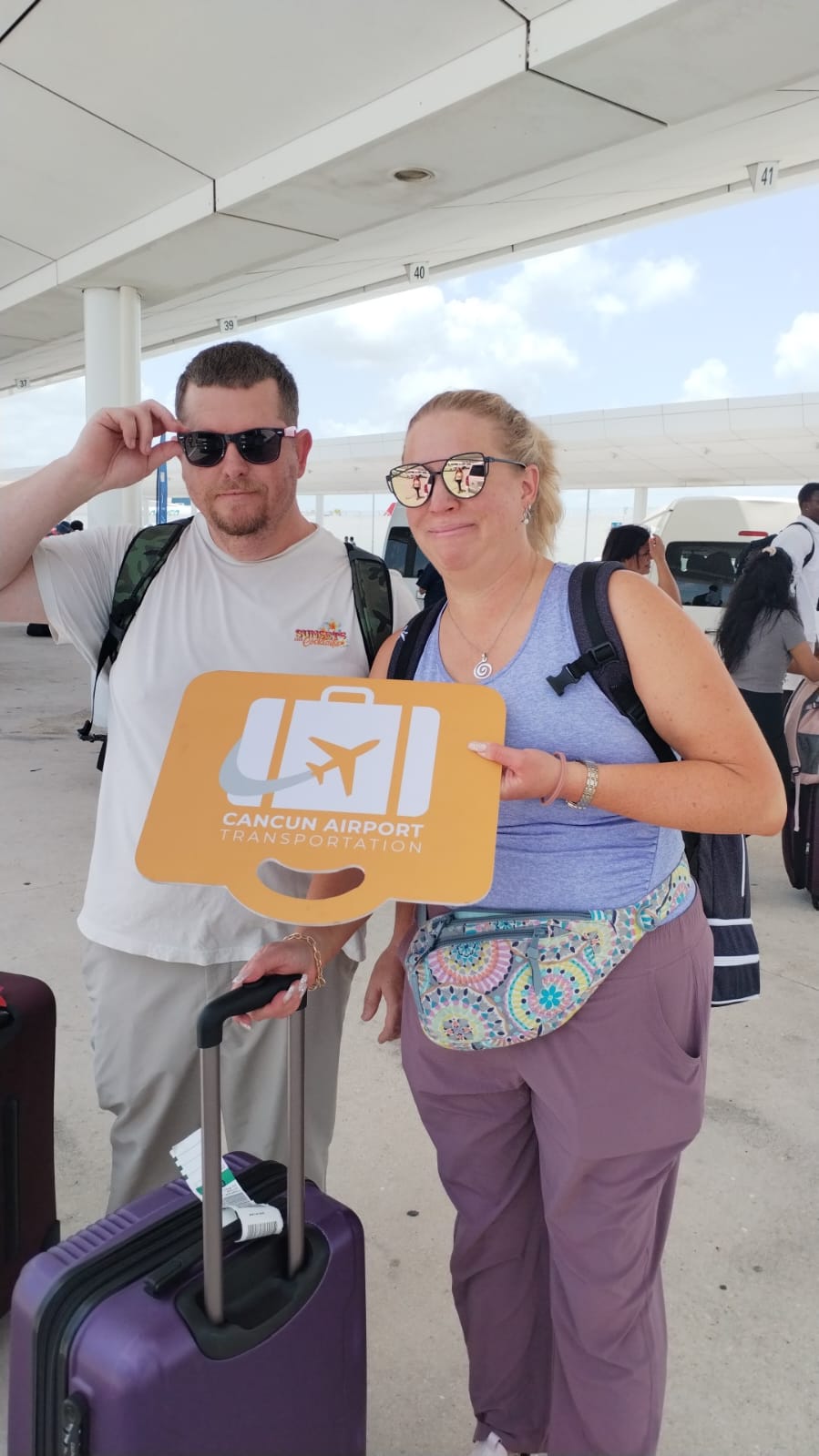 Cancun Airport Transportation clients at Cancun Airport